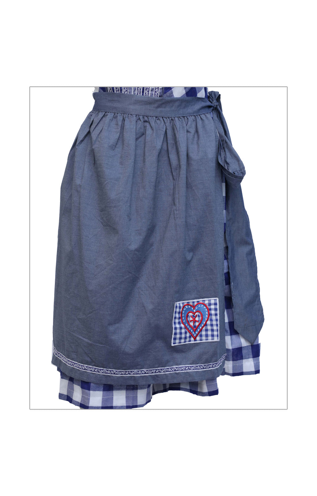 Wensky Midi Denim Dirndl Blue Check