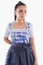Wensky Midi Denim Dirndl Blue Check