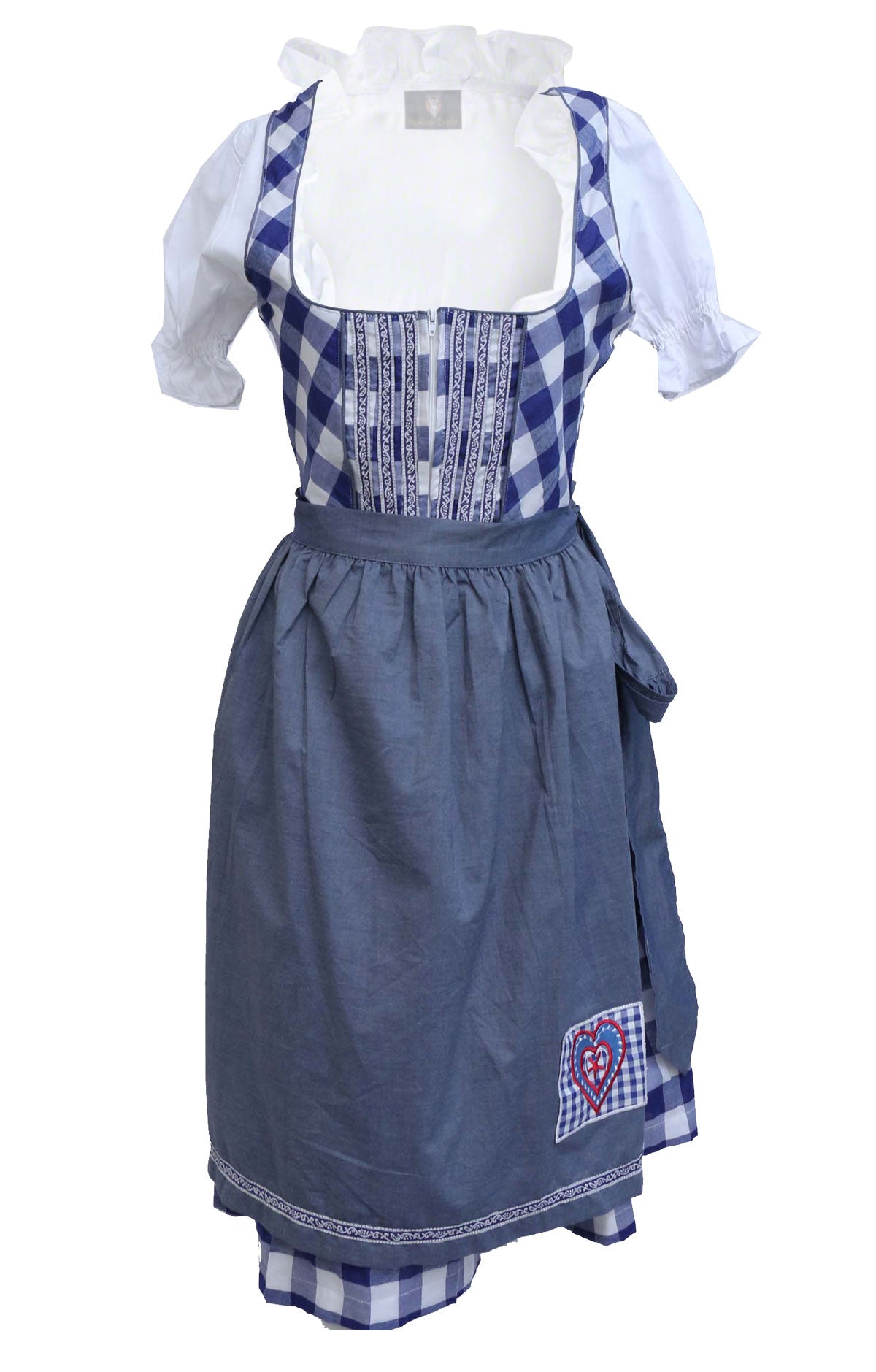 Wensky Midi Denim Dirndl Blue Check