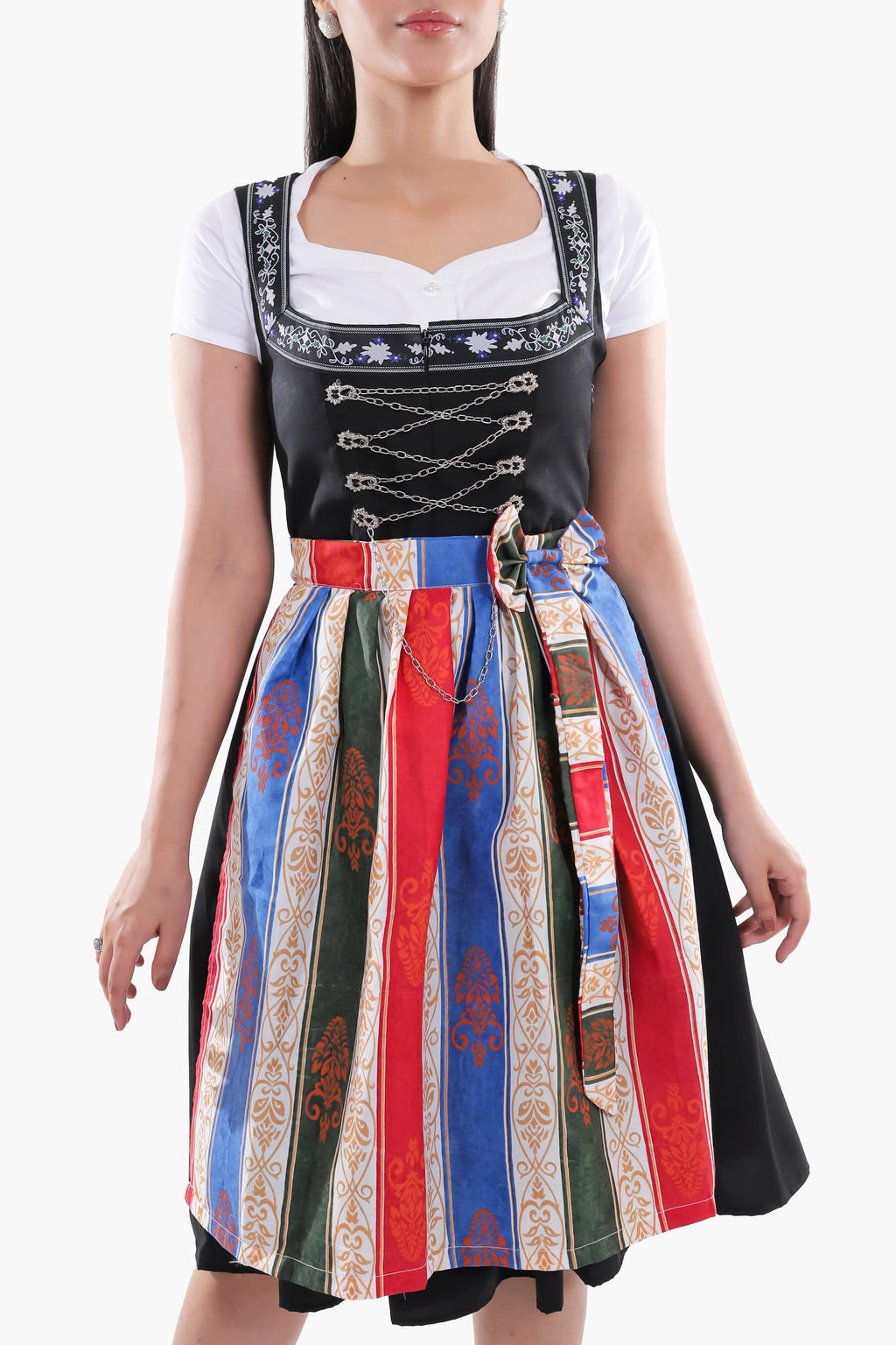 German Maxi Dirndl Long Anna Black