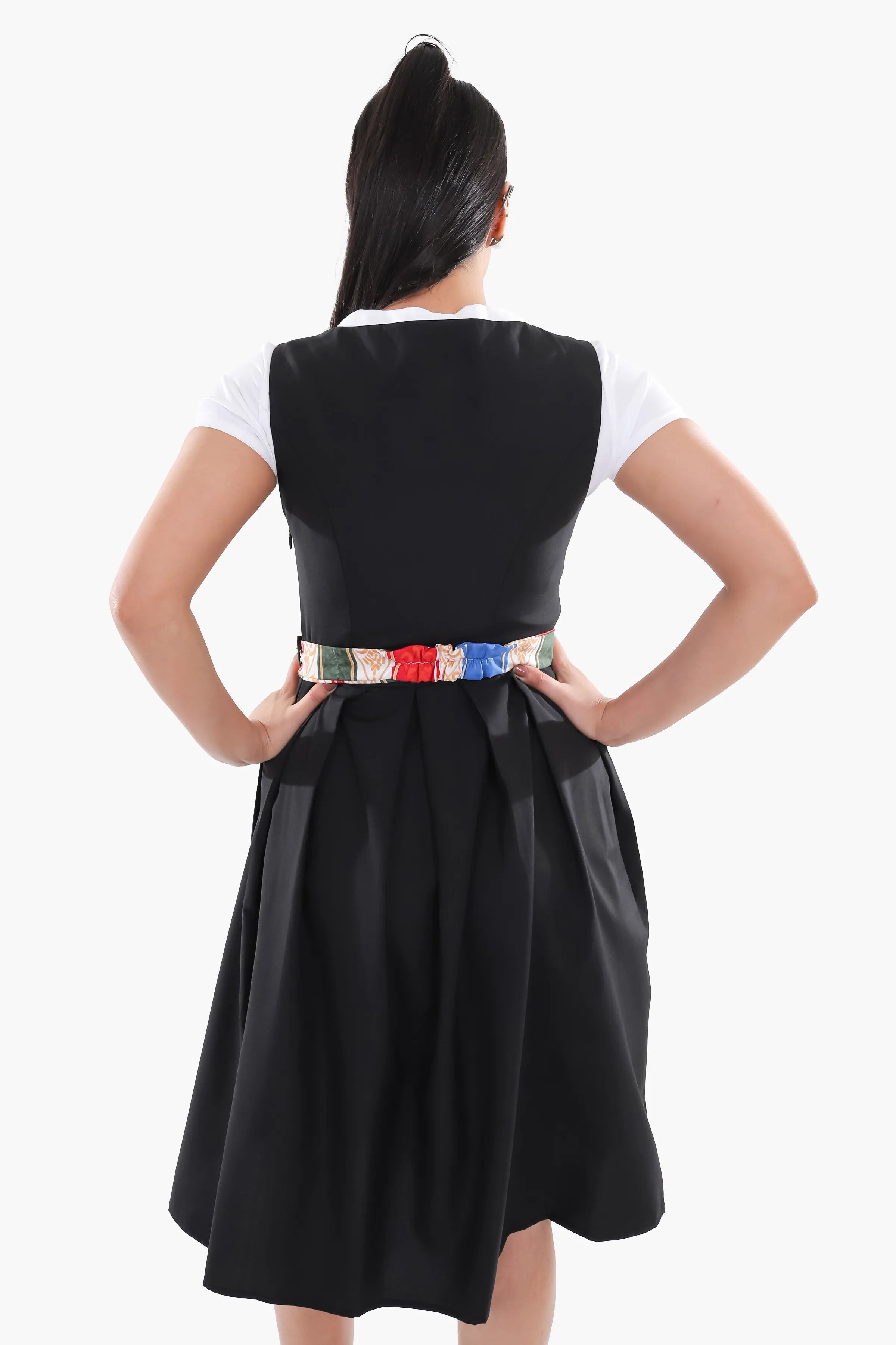 German Maxi Dirndl Long Anna Black