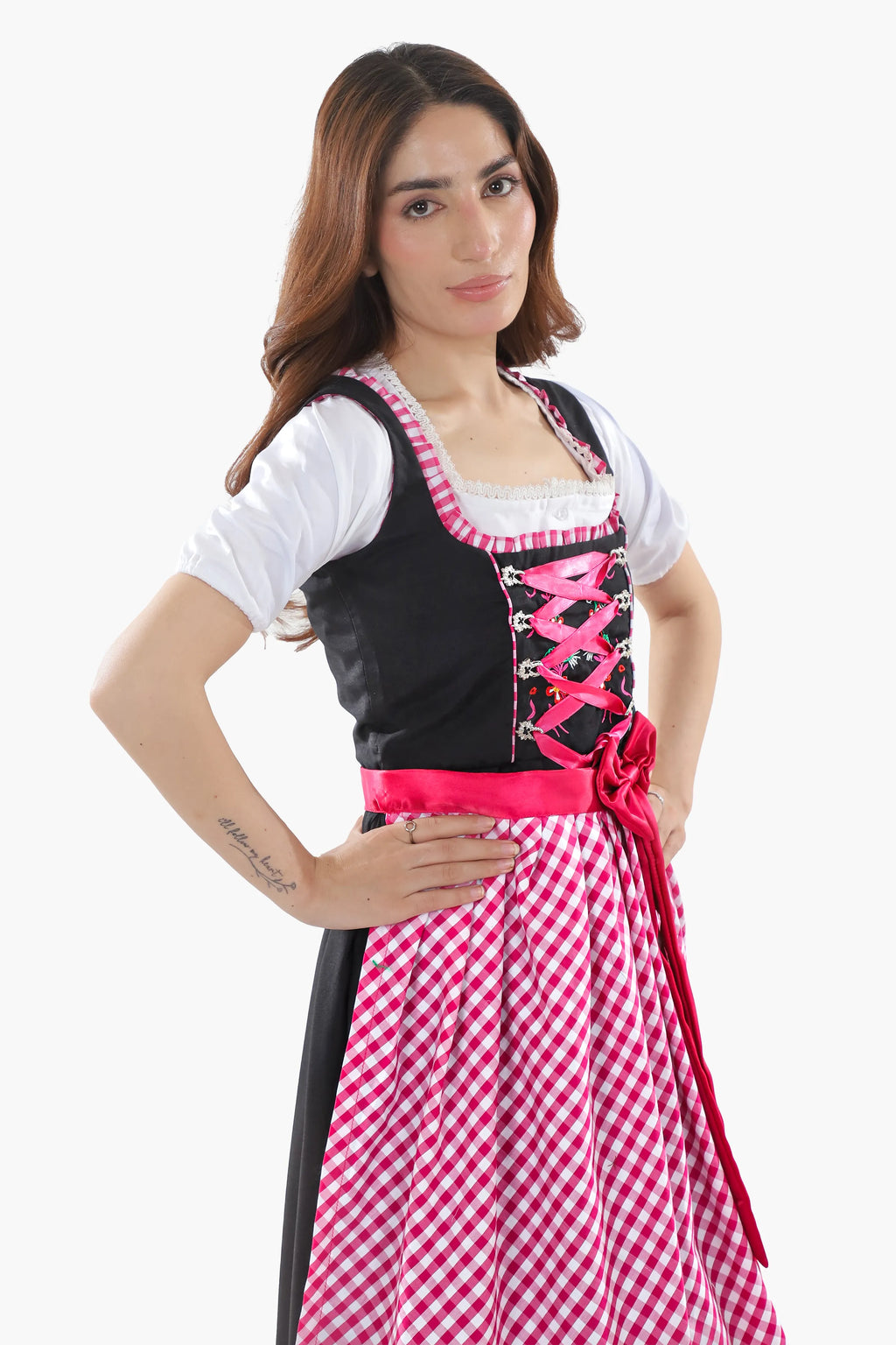 German Dirndl Amara Black Pink