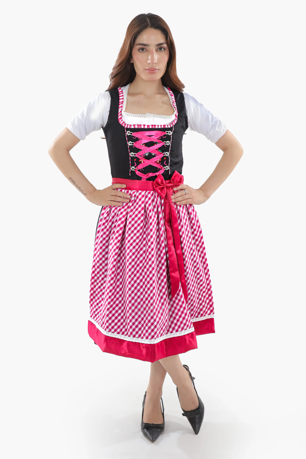 German Dirndl Amara Black Pink
