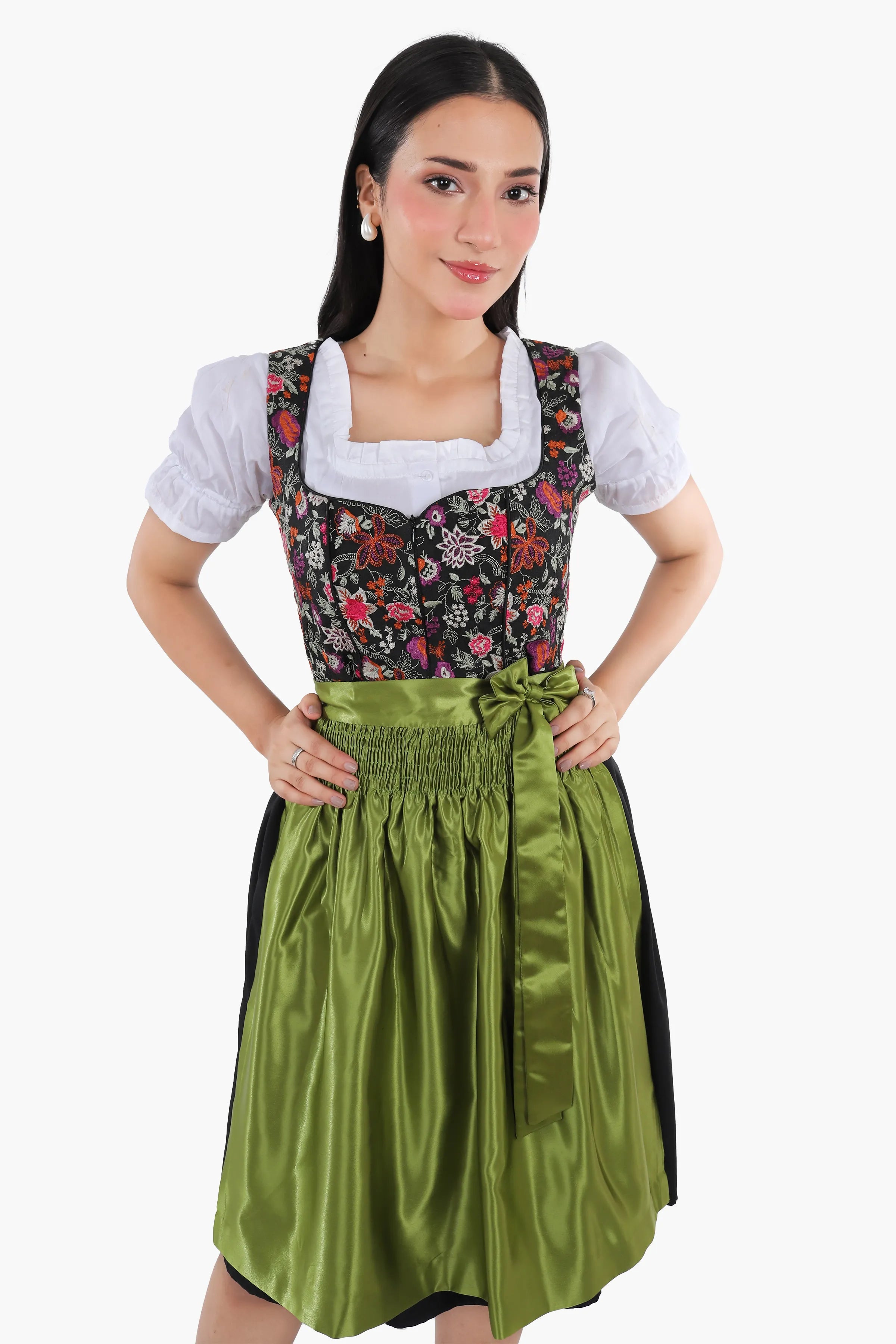 Spring Leonie Floral Green Dirndl Dress