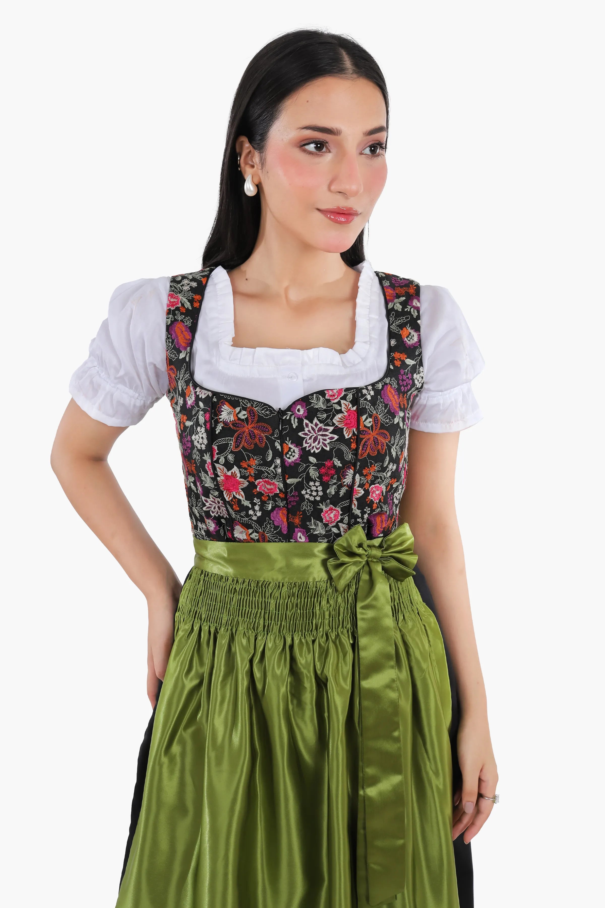 Spring Leonie Floral Green Dirndl Dress