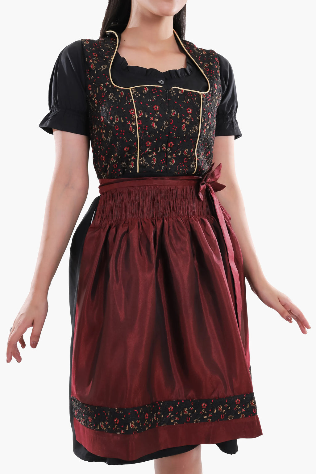 Aloisia Bavarian Maroon Dirndl
