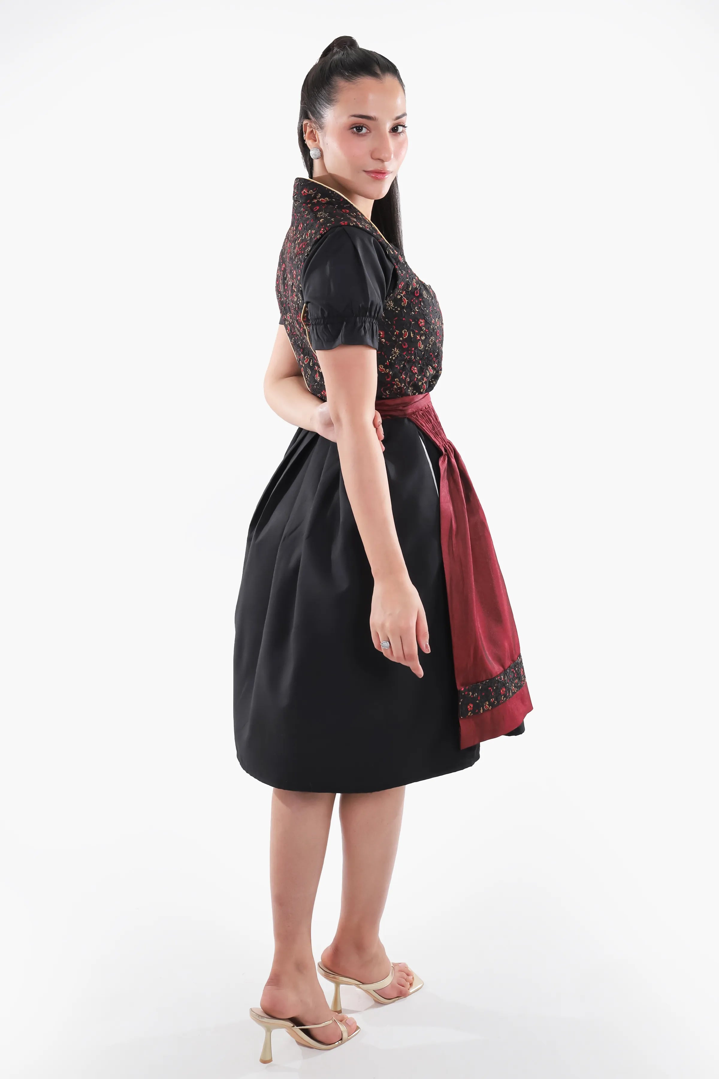 Aloisia Bavarian Maroon Dirndl