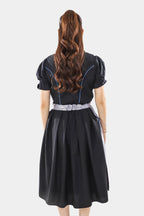 Black Dirndl Dress Blue Embroidery Charm