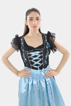 Midnight Black Dirndl Serene Blue Seduction