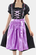 Midnight Black Dirndl Lavender Dusk