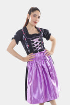 Midnight Black Dirndl Lavender Dusk