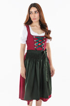 Enchanted Bavarian Dirndl Dress Wild Berry Bloom