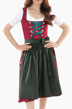 Enchanted Bavarian Dirndl Dress Wild Berry Bloom