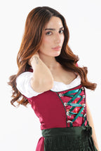 Enchanted Bavarian Dirndl Dress Wild Berry Bloom