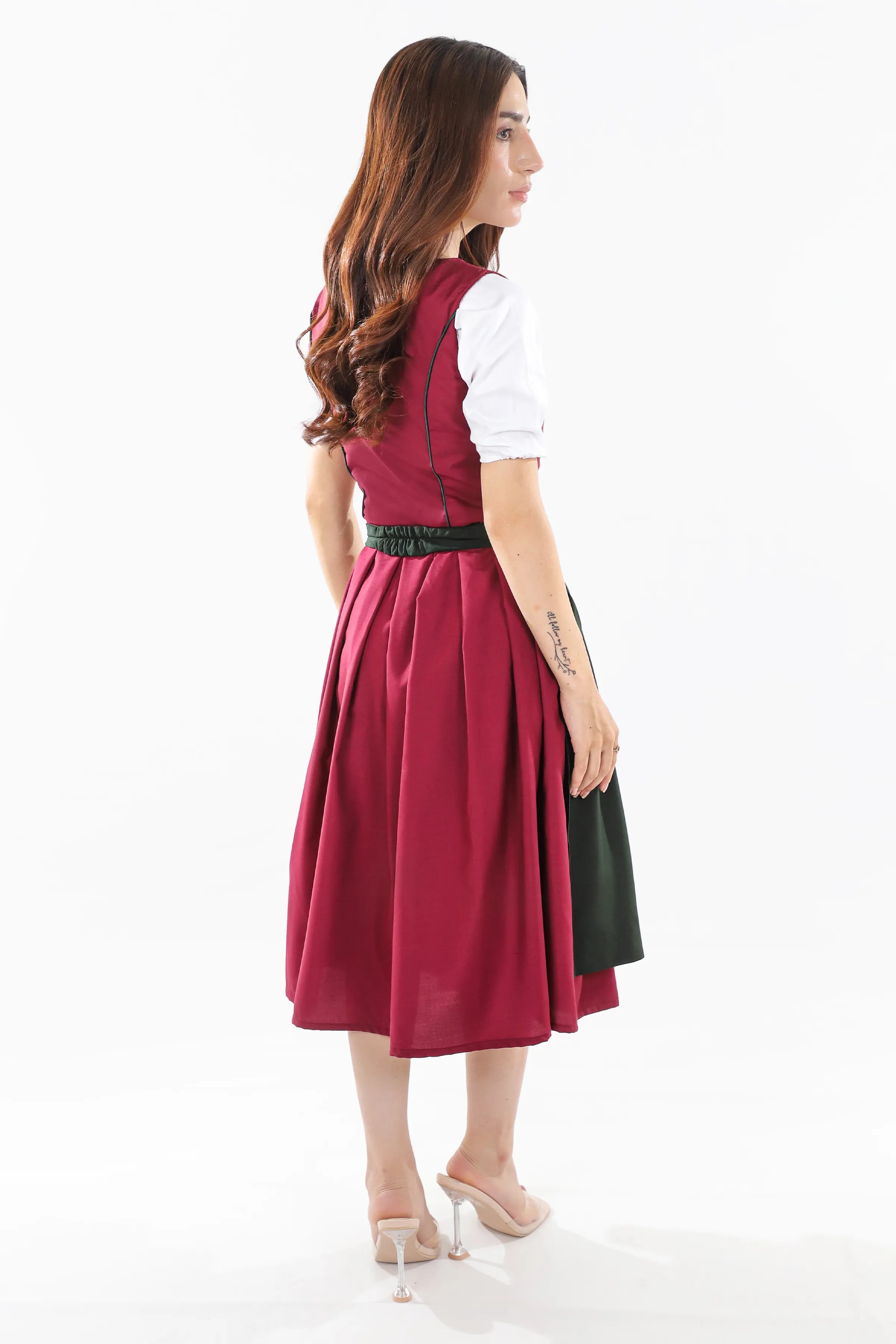 Enchanted Bavarian Dirndl Dress Wild Berry Bloom