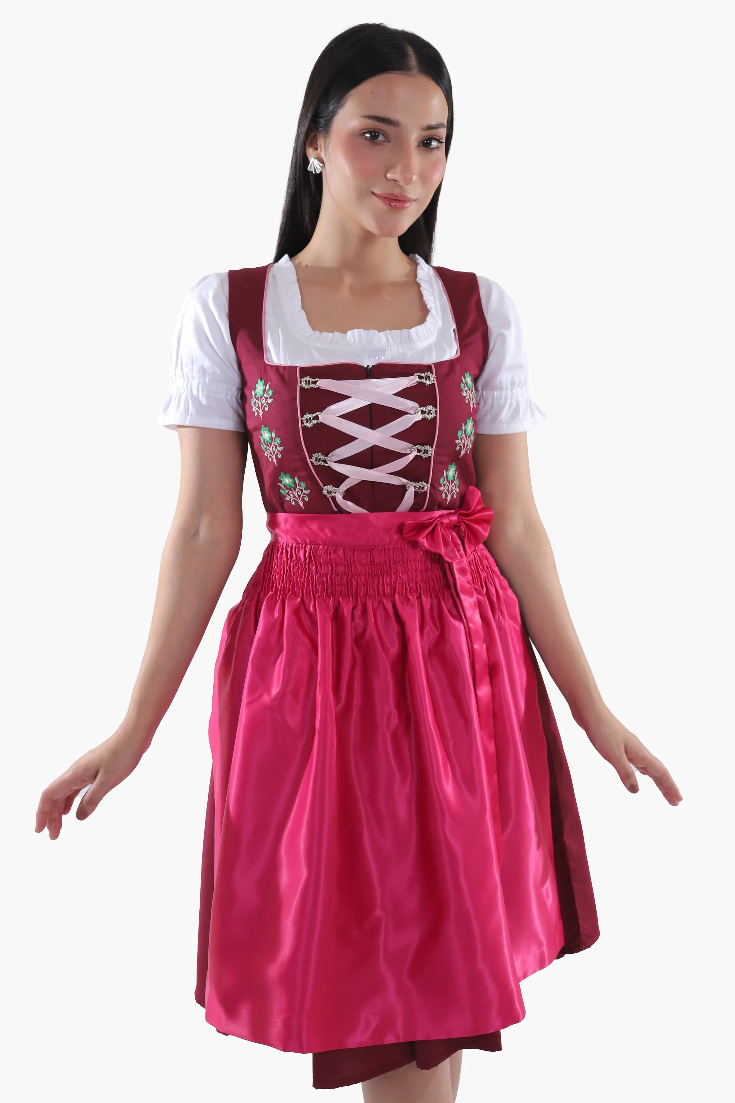 Vintage Bavarian Attire Berry Plum Pink Allure