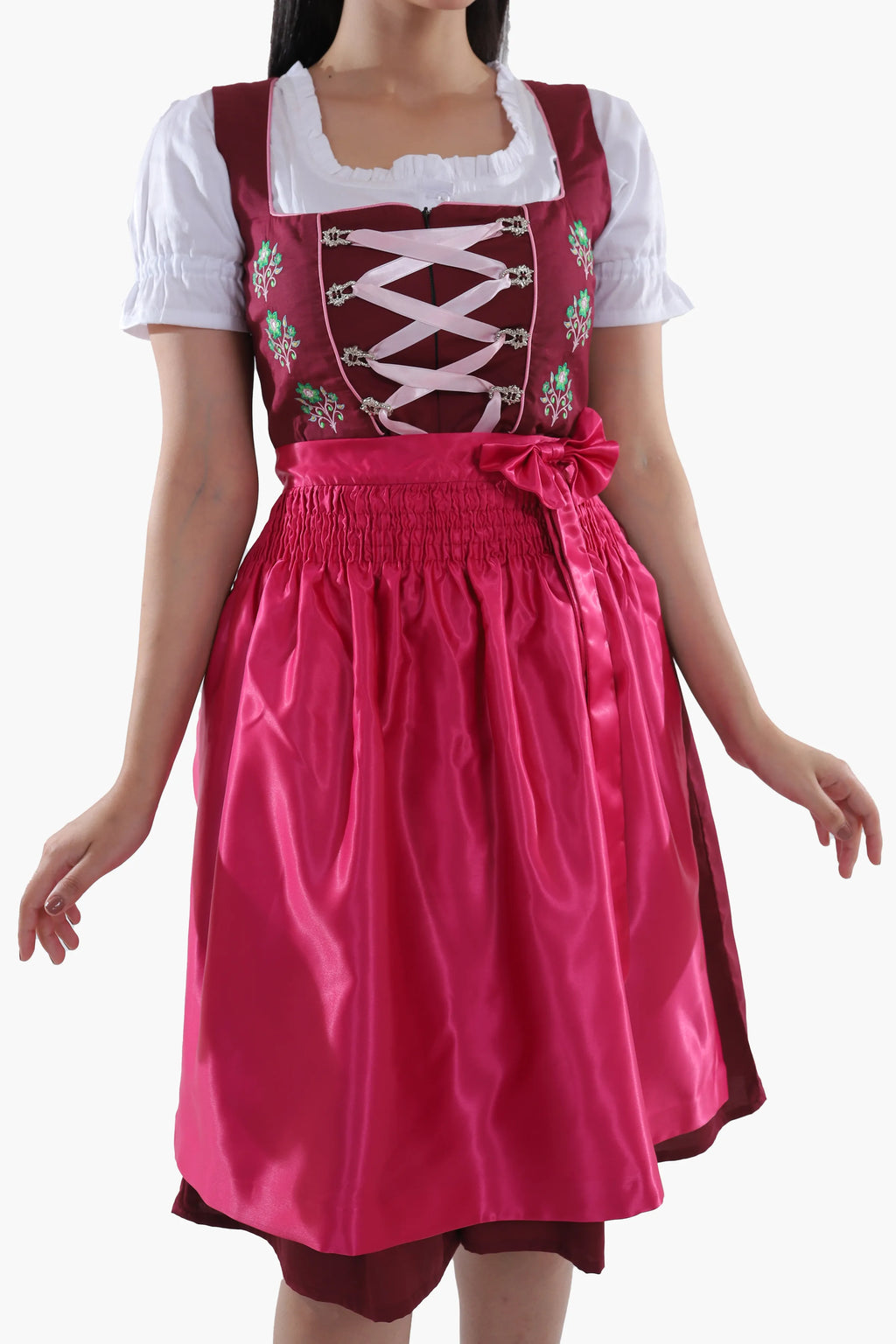 Vintage Bavarian Attire Berry Plum Pink Allure