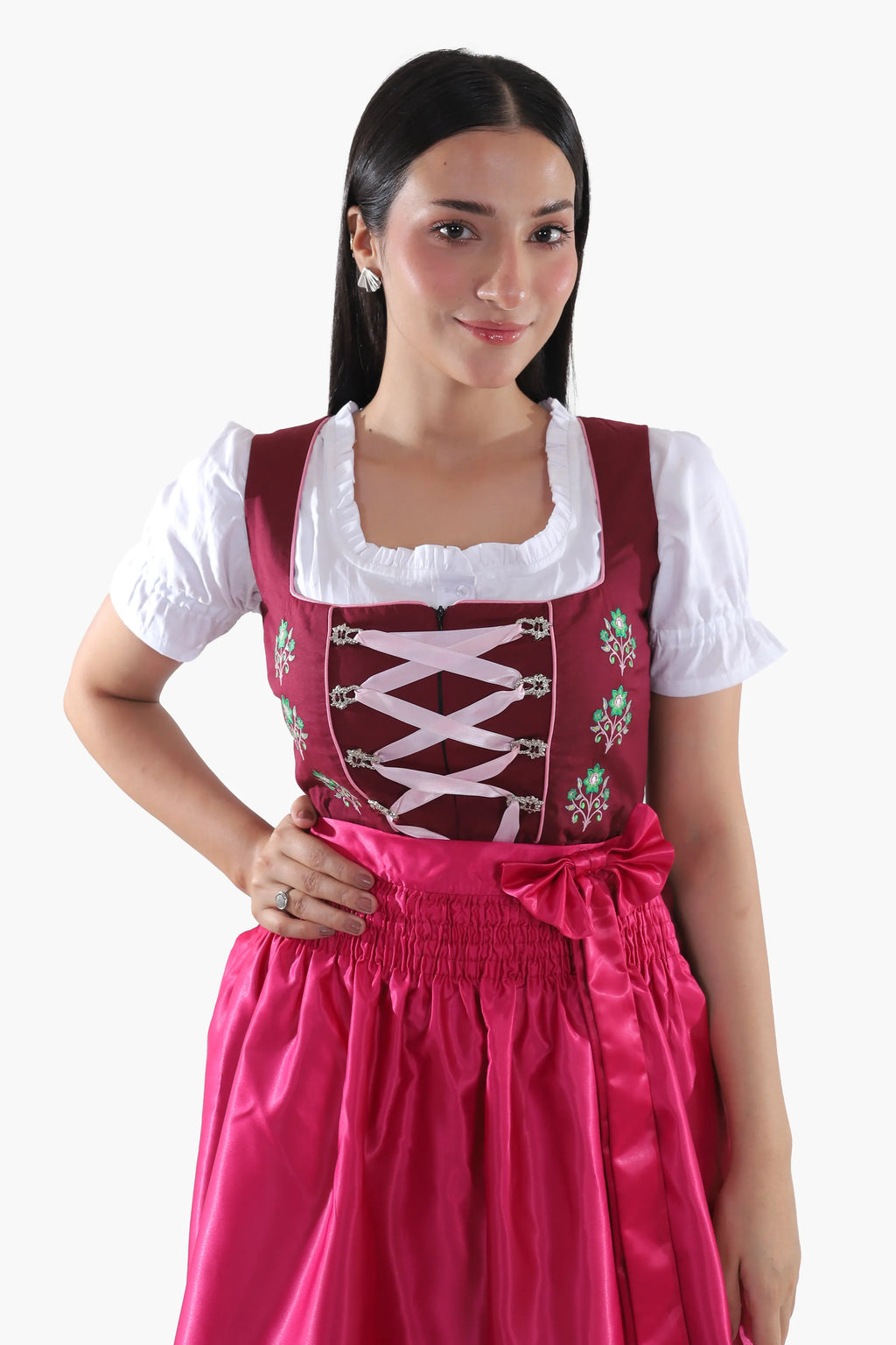 Vintage Bavarian Attire Berry Plum Pink Allure