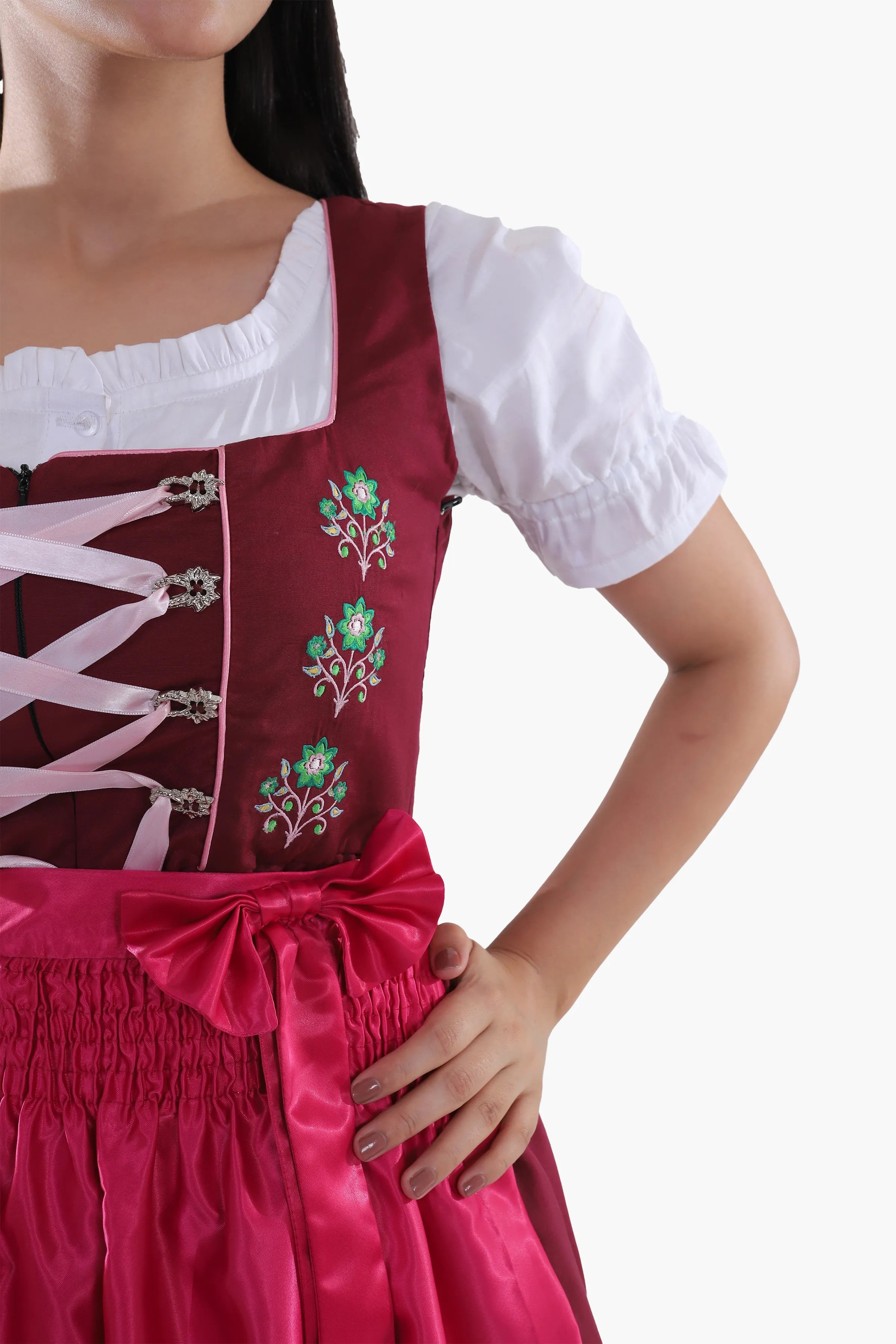 Vintage Bavarian Attire Berry Plum Pink Allure
