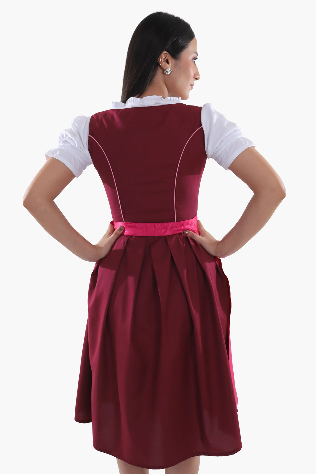 Vintage Bavarian Attire Berry Plum Pink Allure