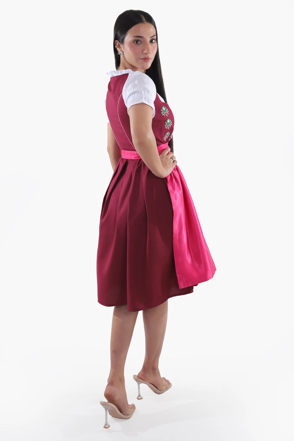 Vintage Bavarian Attire Berry Plum Pink Allure