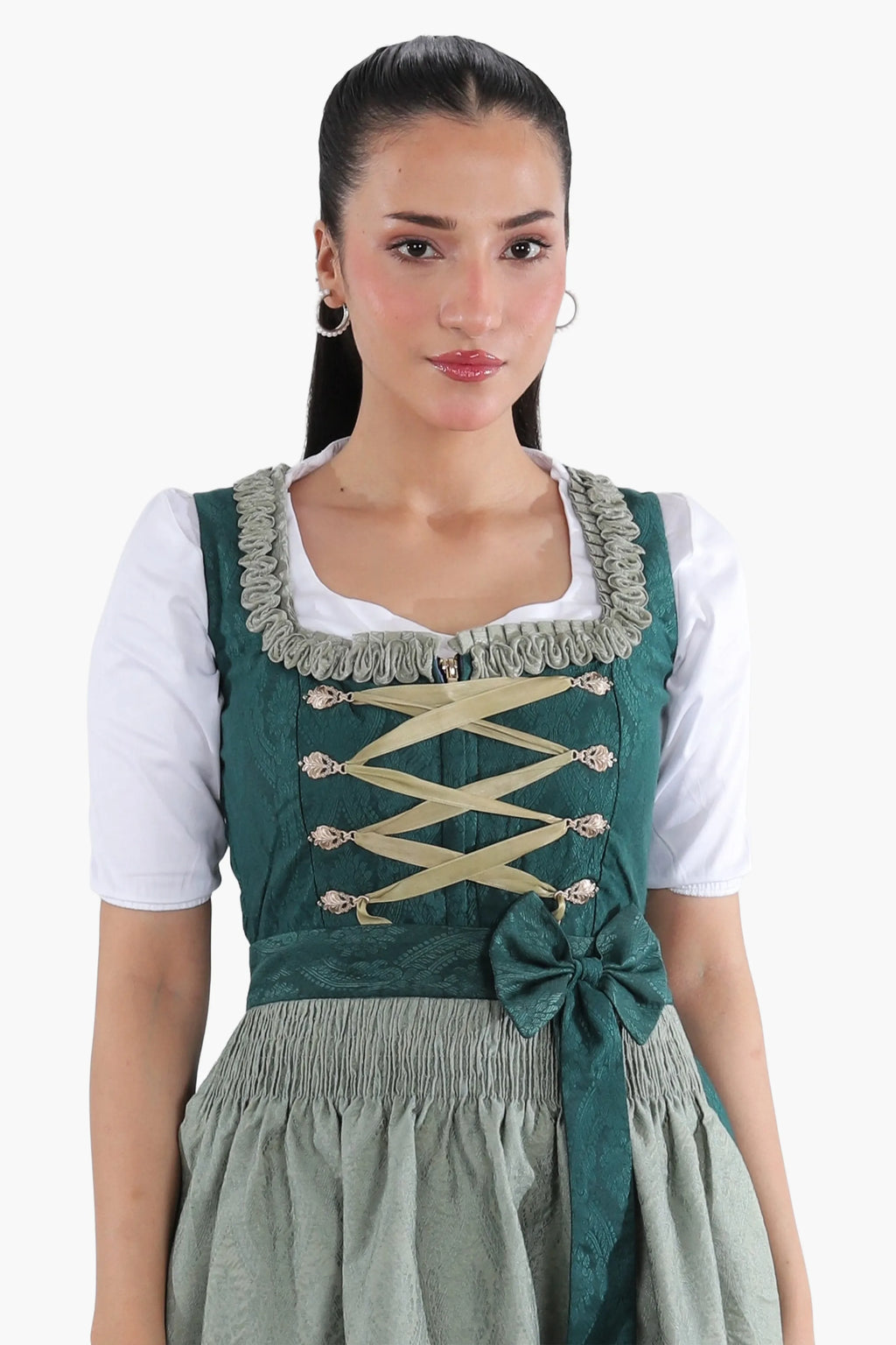 Luxury Meadow Green Mini Dirndl