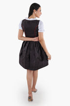 Timeless Bavarian Black Mini Dirndl with Red Accents