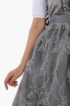 Mini Dirndl Dress Luxury Silver Grey Elegance