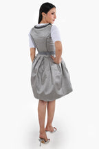 Mini Dirndl Dress Luxury Silver Grey Elegance