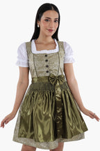 Enchanted Forest Green German Mini Dirndl Dress