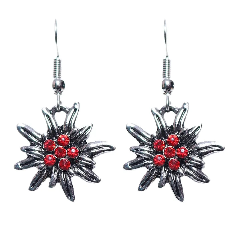 Oktoberfest Rose Set - Bavarian Floral Jewelry