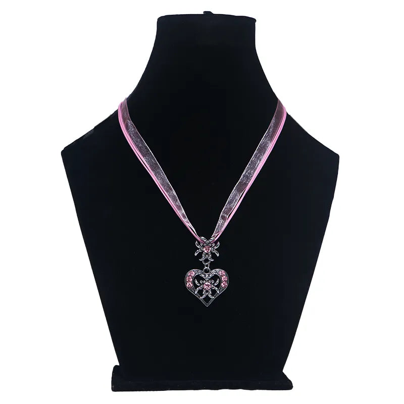 Dirndl Love Charm - Pink Heart Bavarian Set