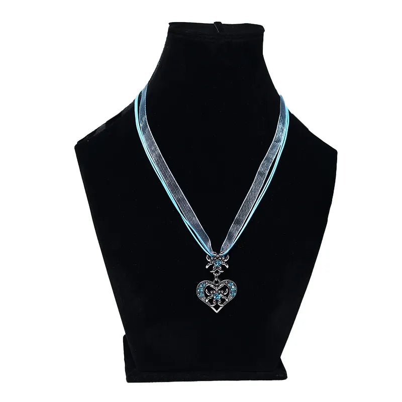 Edelweiss Blue Heart - Bavarian Heritage Jewelry