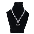 Alpine Heart Sparkle - Silver Bavarian Jewelry Set