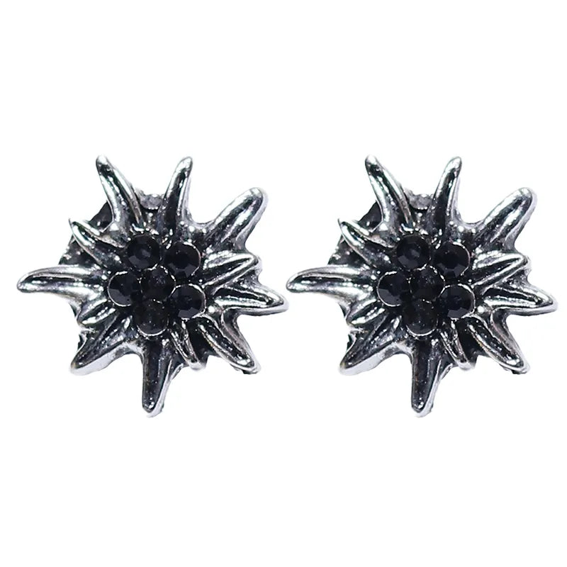 Alpine Night Heart - Black Crystal Jewelry Set