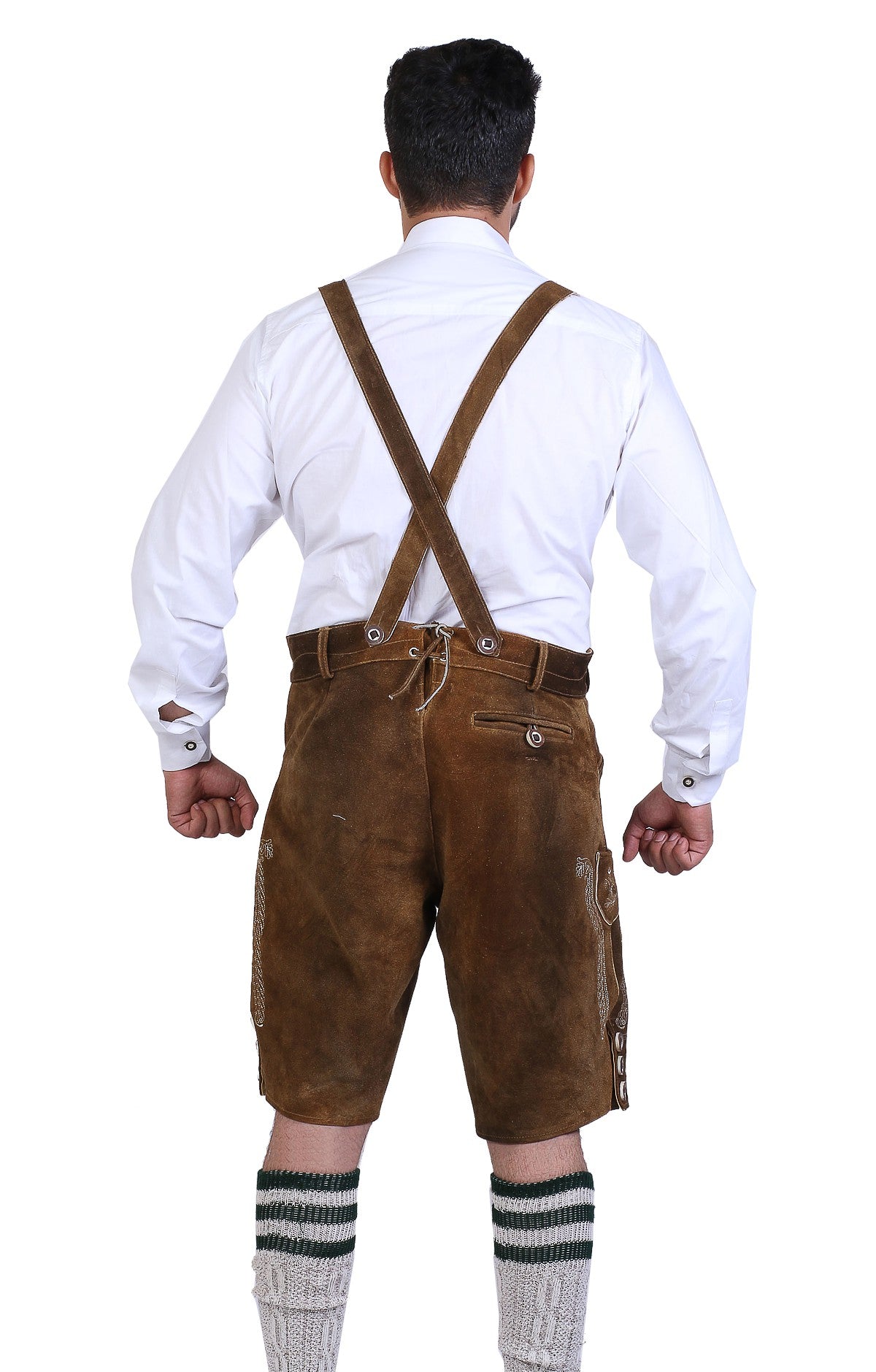 Short Plattler Lederhosen Staggering Brown