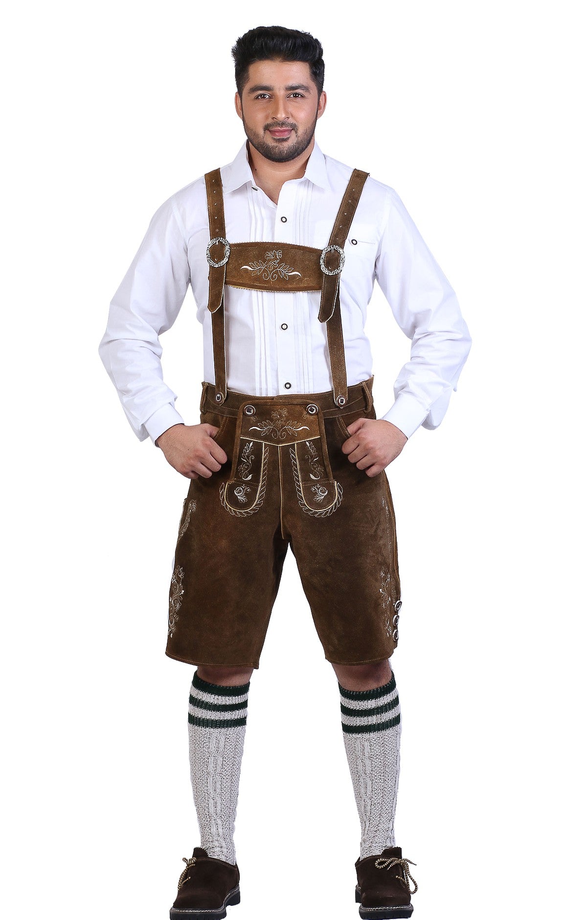 Short Plattler Lederhosen Staggering Brown