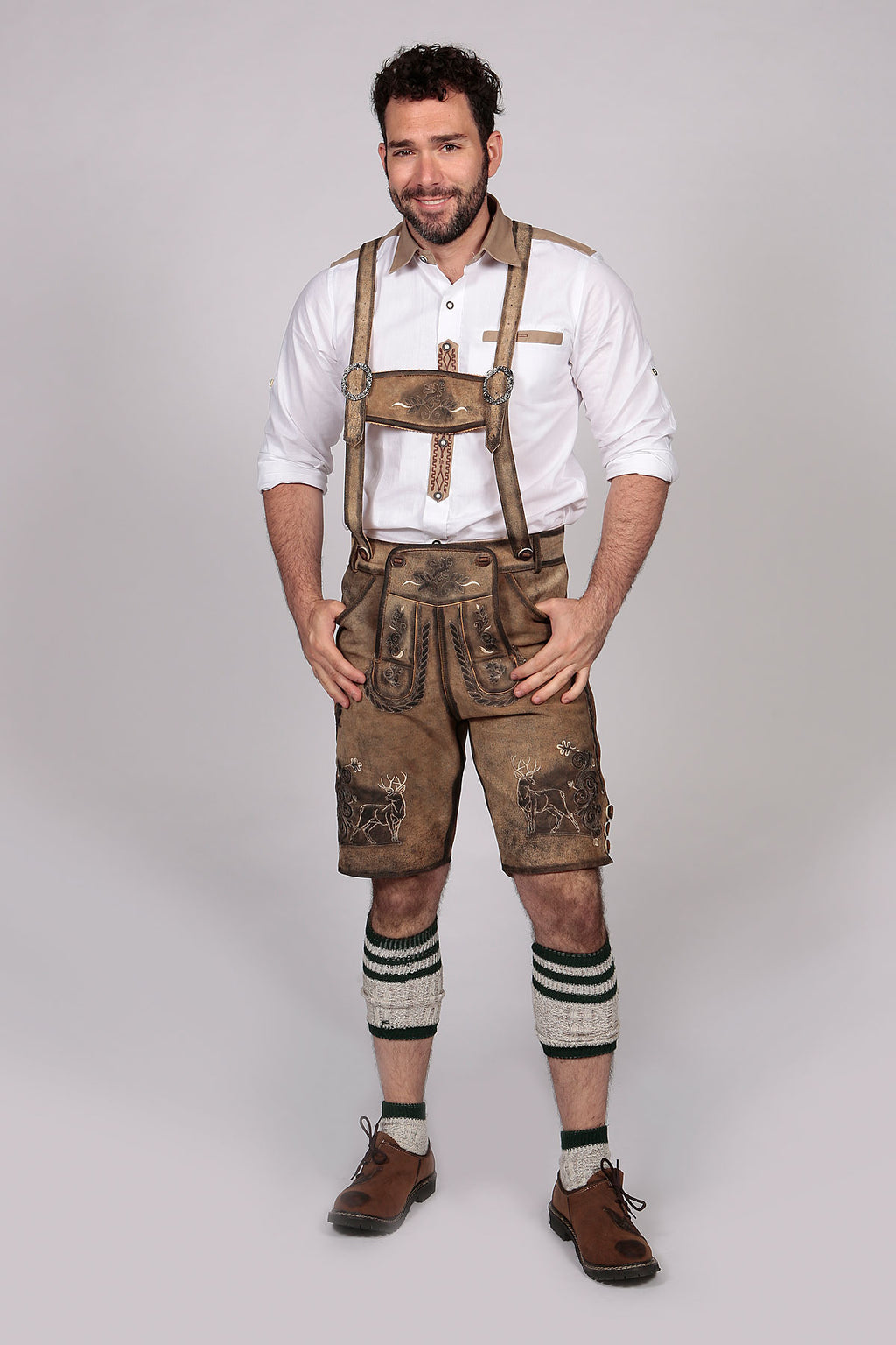 Trachten Short Lederhosen Shaded Wild Brown