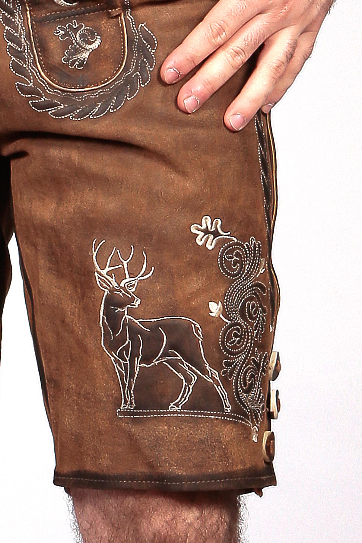 Trachten Short Lederhosen Dark Wild Brown