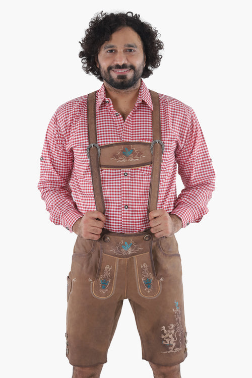 Trachten Men’s Lederhosen Coal Brown