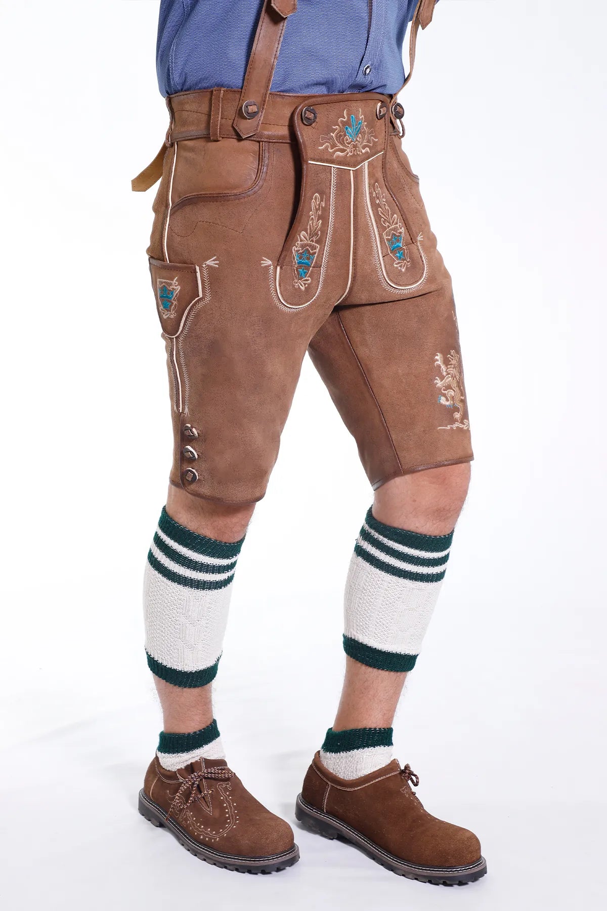 Trachten Men’s Lederhosen Coal Brown