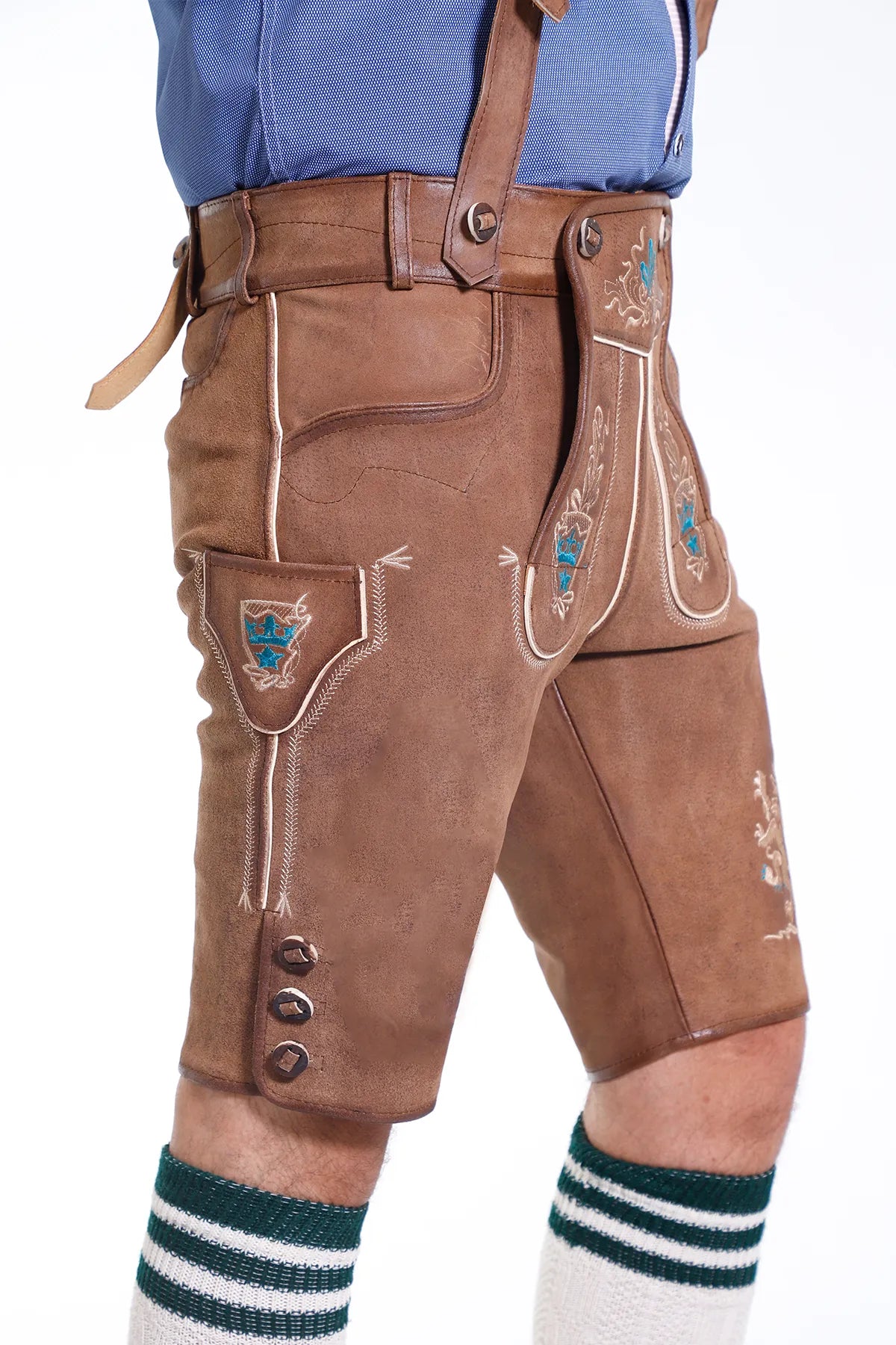 Trachten Men’s Lederhosen Coal Brown