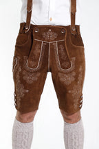 Classy Finished Bavarian Lederhosen Men Brown
