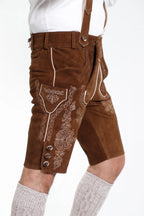Classy Finished Bavarian Lederhosen Men Brown