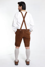 Classy Finished Bavarian Lederhosen Men Brown