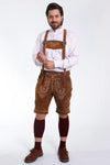 Genuine Bavarian Lederhosen for Men Hazelnut Brown