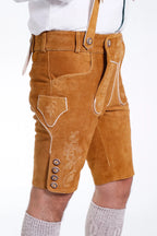 German Lederhosen Men in Natural Brown