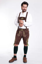 Classic Walnut Brown Lederhosen Attire Set