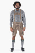 Men's Stone Gray Lederhosen Shorts