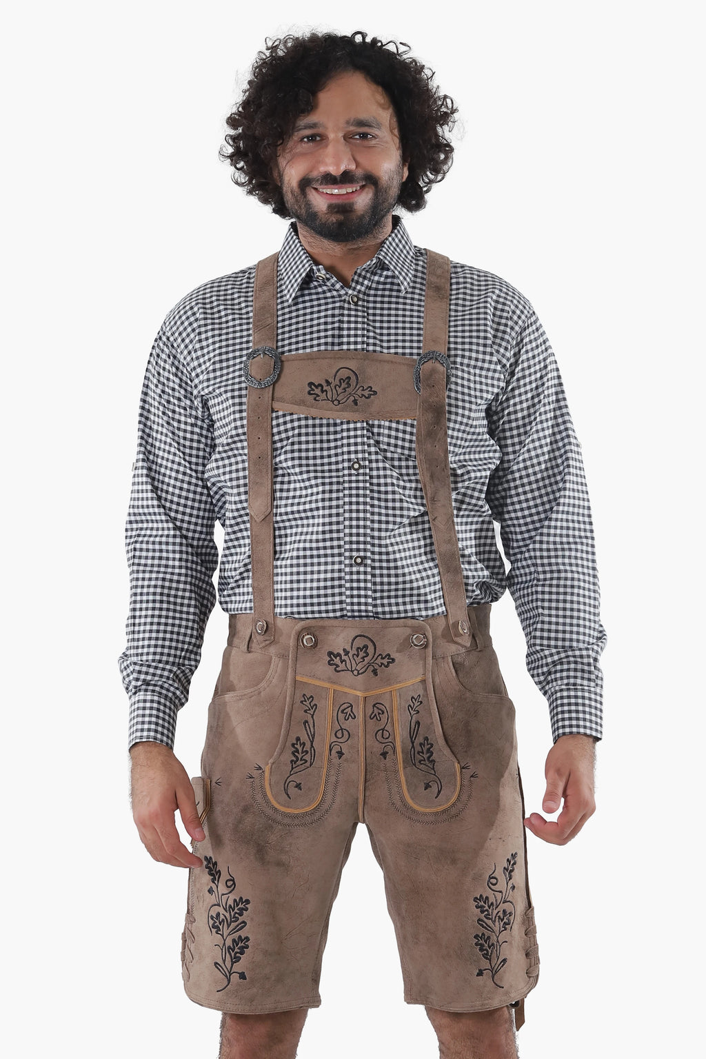 Trachten Shorts Lederhosen Vintage Brown